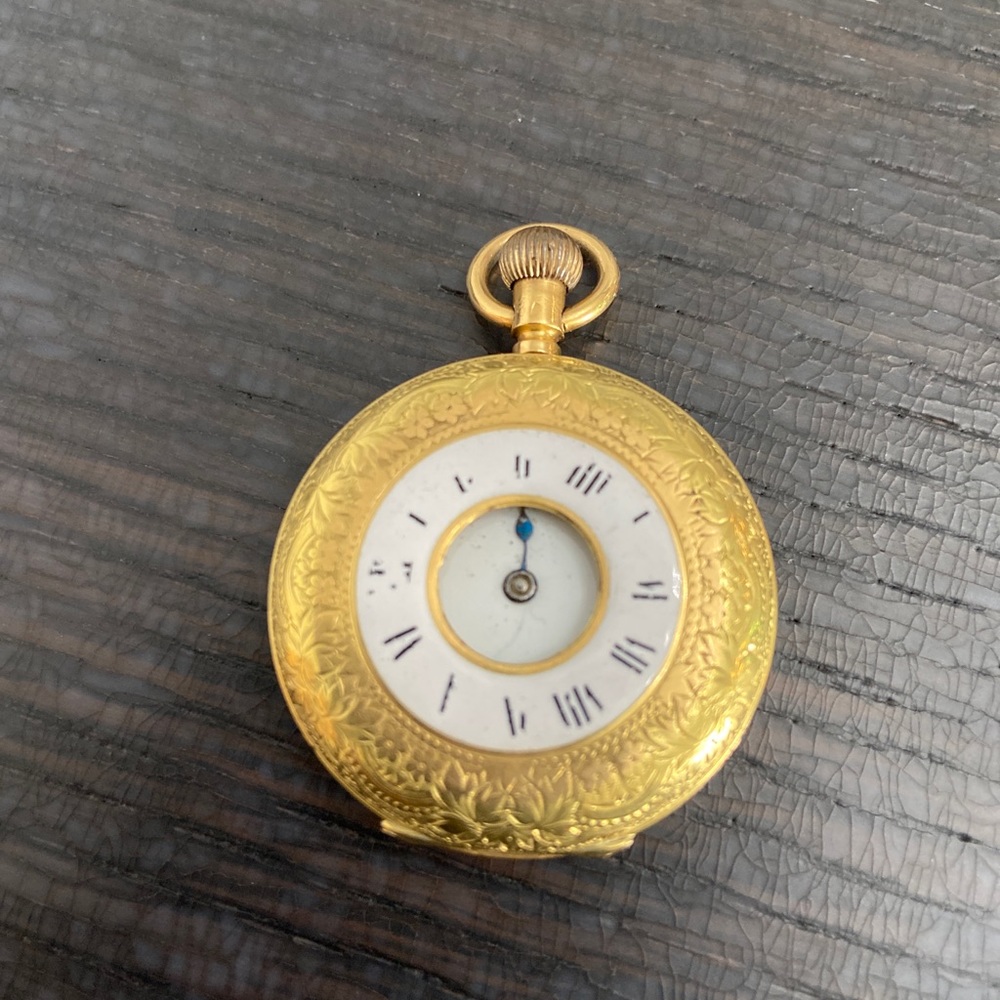 Antique Pocket Watch 18k Marked Gem